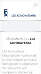 Mobile Screenshot of lexadvokatbyra.se